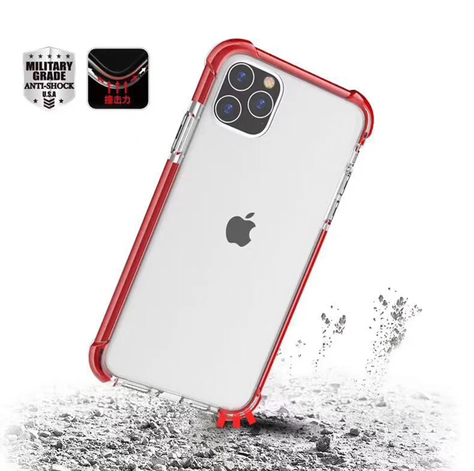 Premium Shockproof Transparent Clear Acrylic Phone Cases for iPhone 15 14 13 12 11 Pro MAX Mini XS Max X XR 6 7 8 Plus Military Drop Proof