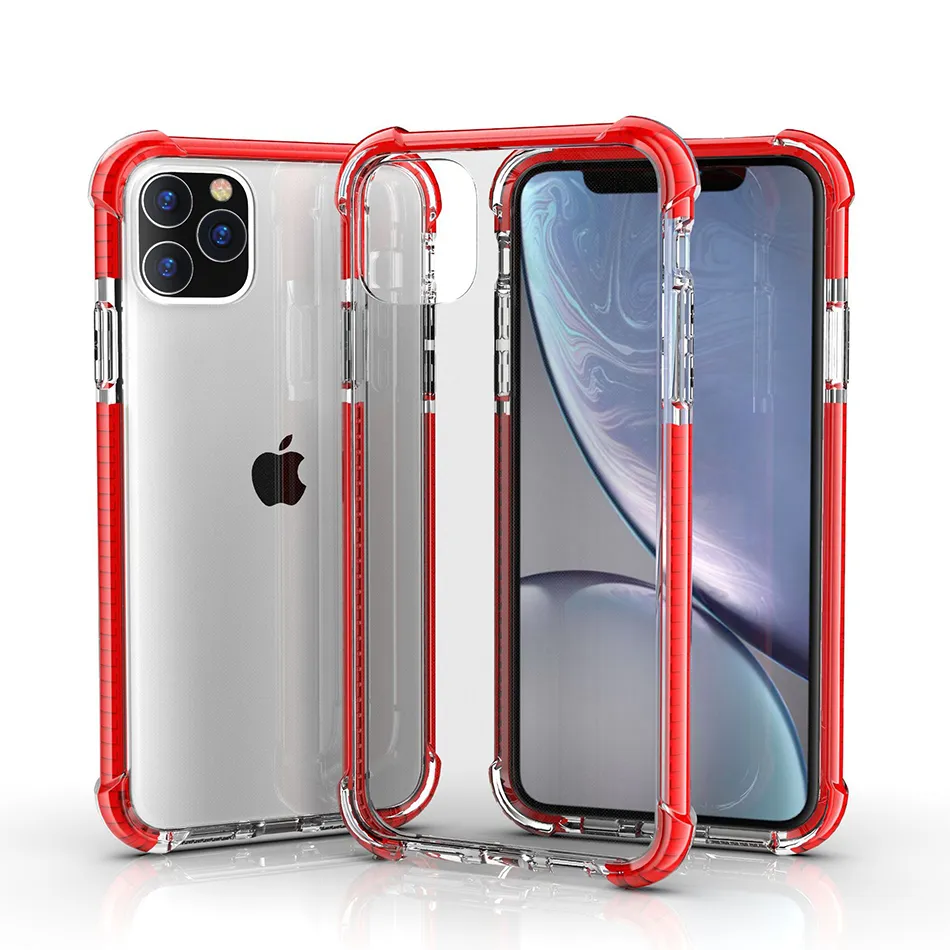 Premium Shockproof Transparent Clear Acrylic Phone Cases for iPhone 15 14 13 12 11 Pro MAX Mini XS Max X XR 6 7 8 Plus Military Drop Proof