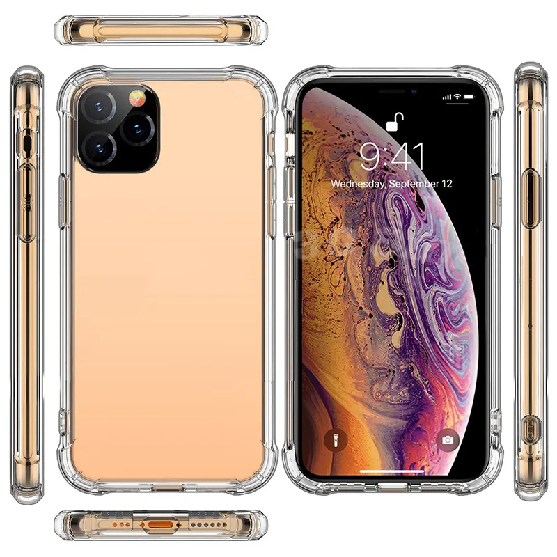 Soft TPU Clear Phone Case Transparent Shockproof for iPhone