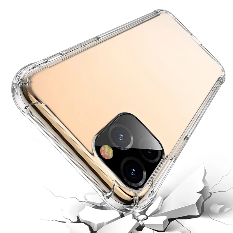 Soft TPU Clear Phone Case Transparent Shockproof for iPhone