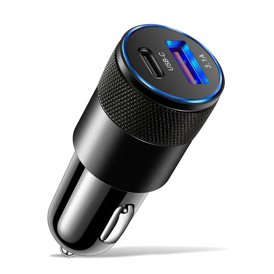 High-Quality USB Dual Port Car Charging, 20 W 3.1A Adapter for iPhones