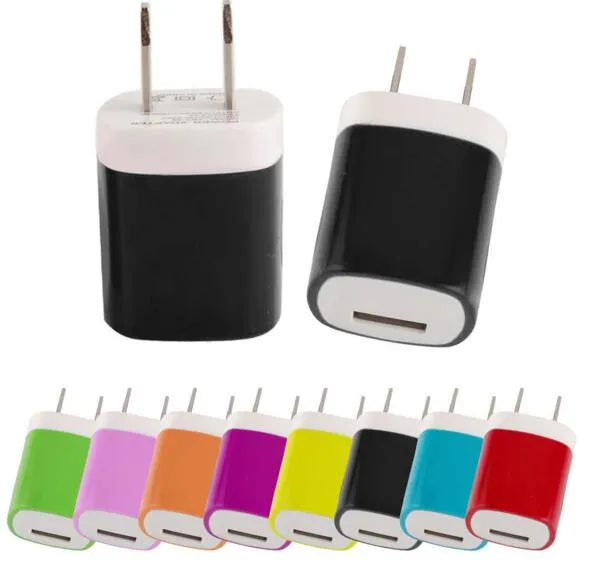 Colorful 1A USB Wall Charger Adapter for iPhone 5 6 7 Samsung S6 S7