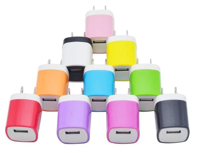 Colorful 1A USB Wall Charger Adapter for iPhone 5 6 7 Samsung S6 S7