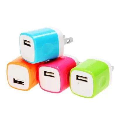 Colorful 1A USB Wall Charger Adapter for iPhone 5 6 7 Samsung S6 S7