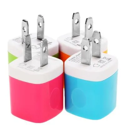 Colorful 1A USB Wall Charger Adapter for iPhone 5 6 7 Samsung S6 S7