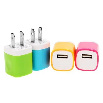 Colorful 1A USB Wall Charger Adapter for iPhone 5 6 7 Samsung S6 S7