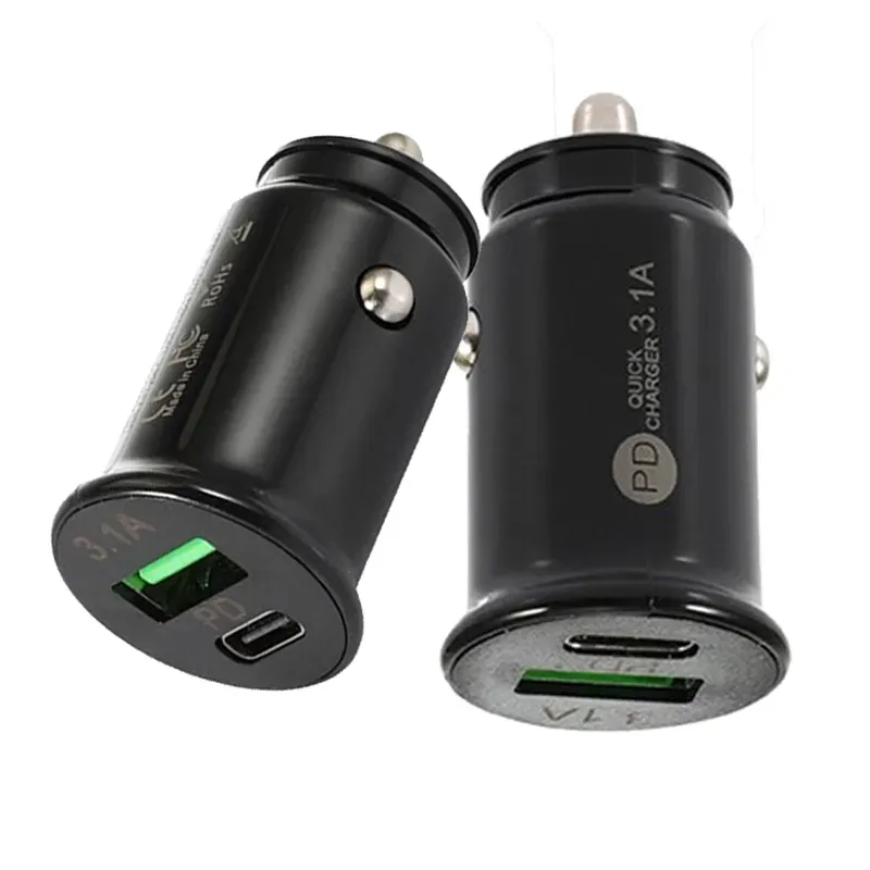 Dual Port PD Car Charger USB-C Car Charger for iPhone 14 13 12 Samsung S22 S20 and iPad