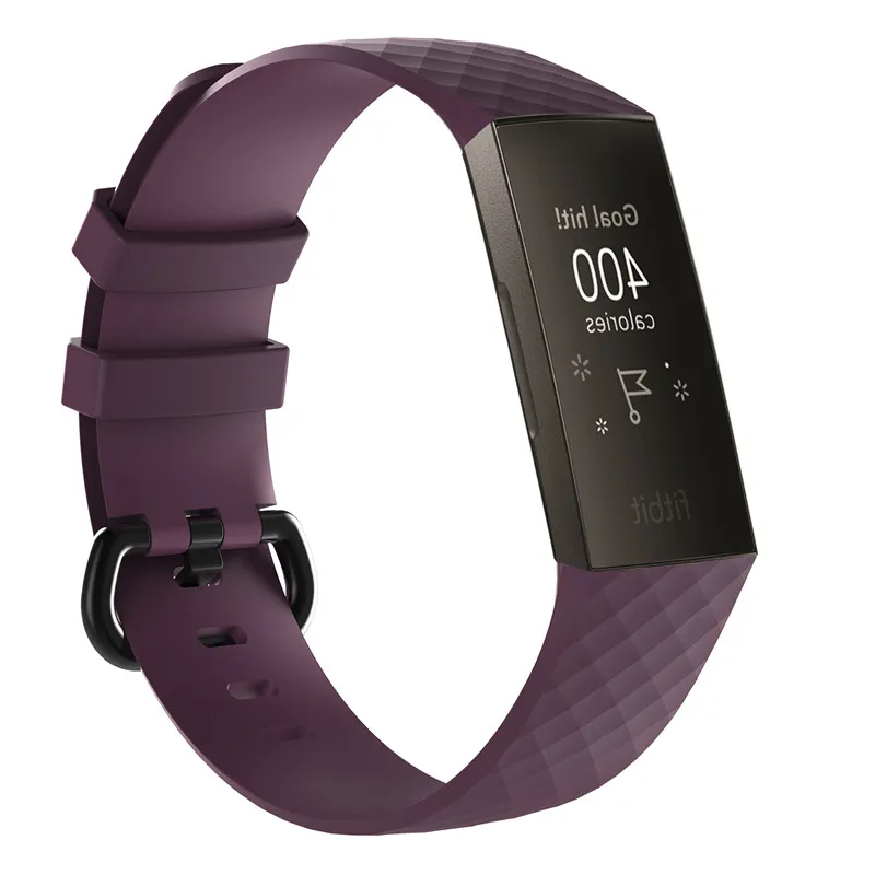 Breathable Silicone Sport Band for Fitbit Charge 3 - Durable Wristband Replacement, Various Colors