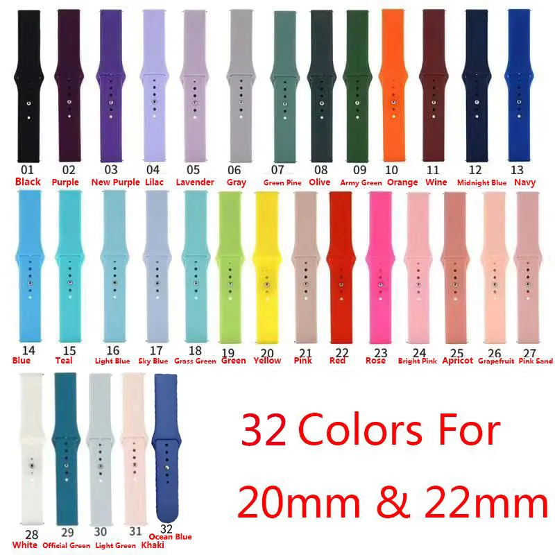 Silicone Watchband For Smart Watch, Samsung Galaxy Strap Sport Watch Replacement Bracelet