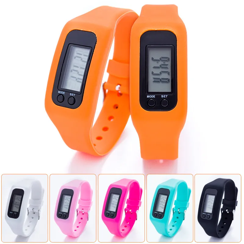 Colorful Silicone LED Pedometer Smart Wristband for Walking, Running, Step Counting, Calorie Burning and Distance Tracking