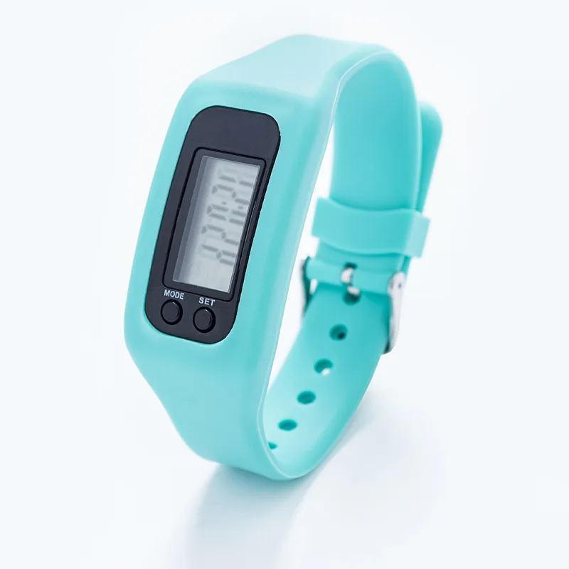 Colorful Silicone LED Pedometer Smart Wristband for Walking, Running, Step Counting, Calorie Burning and Distance Tracking