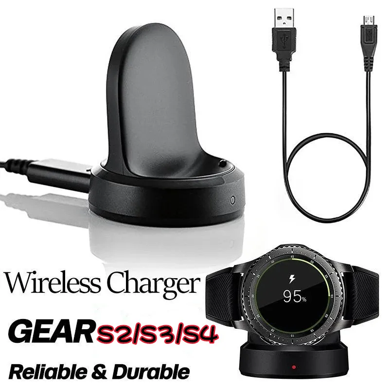 Wireless Charger Dock with Cable for Samsung Gear S4 S3 S2 Smartwatch Charging Stand