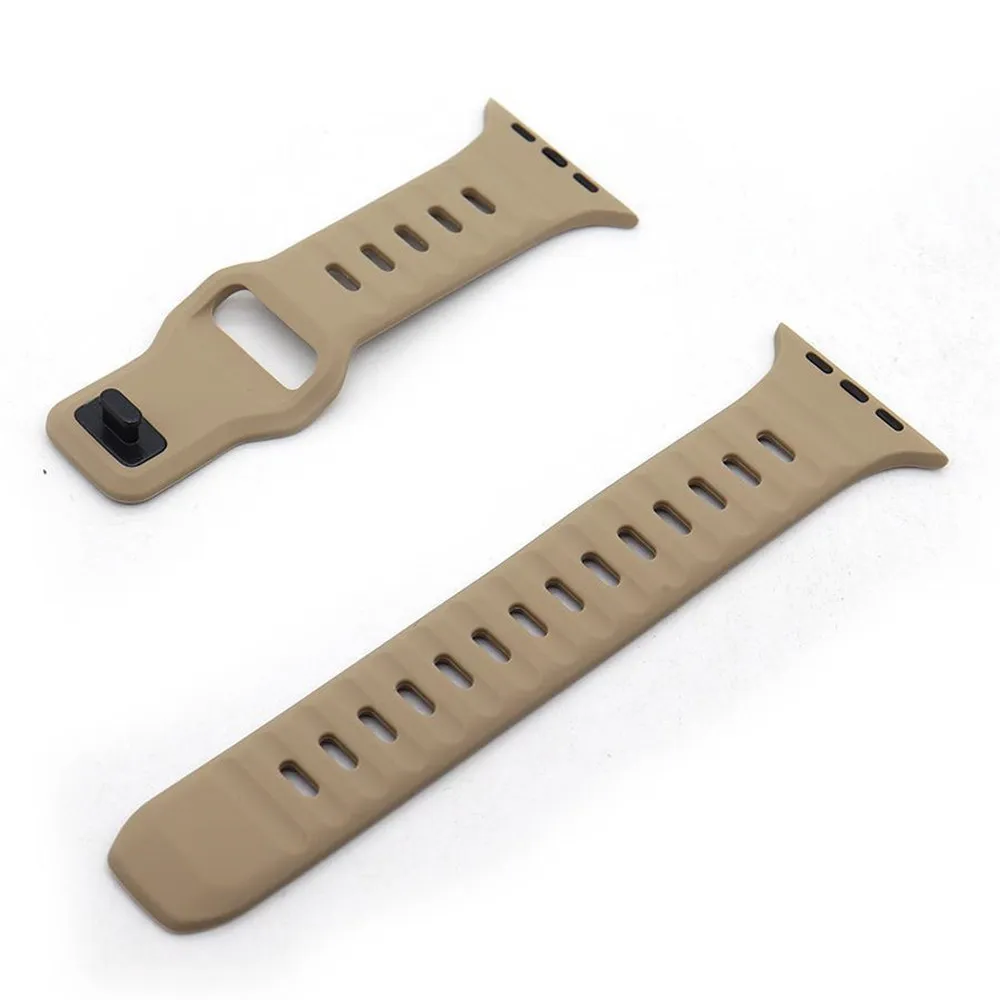 Soft Silicone Waterproof Sport Bands Compatible with Apple Watch 38mm 40mm 41mm 42mm 44mm 45mm 49mm