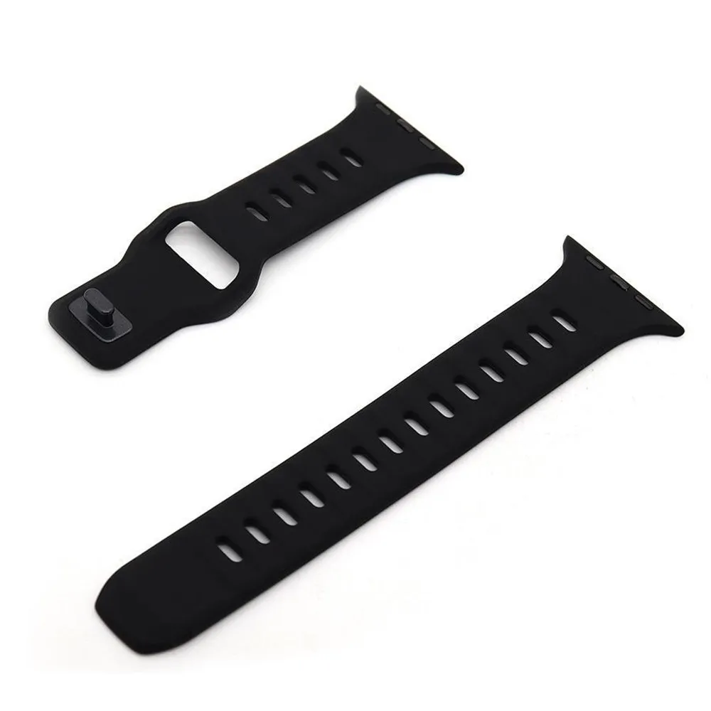 Soft Silicone Waterproof Sport Bands Compatible with Apple Watch 38mm 40mm 41mm 42mm 44mm 45mm 49mm