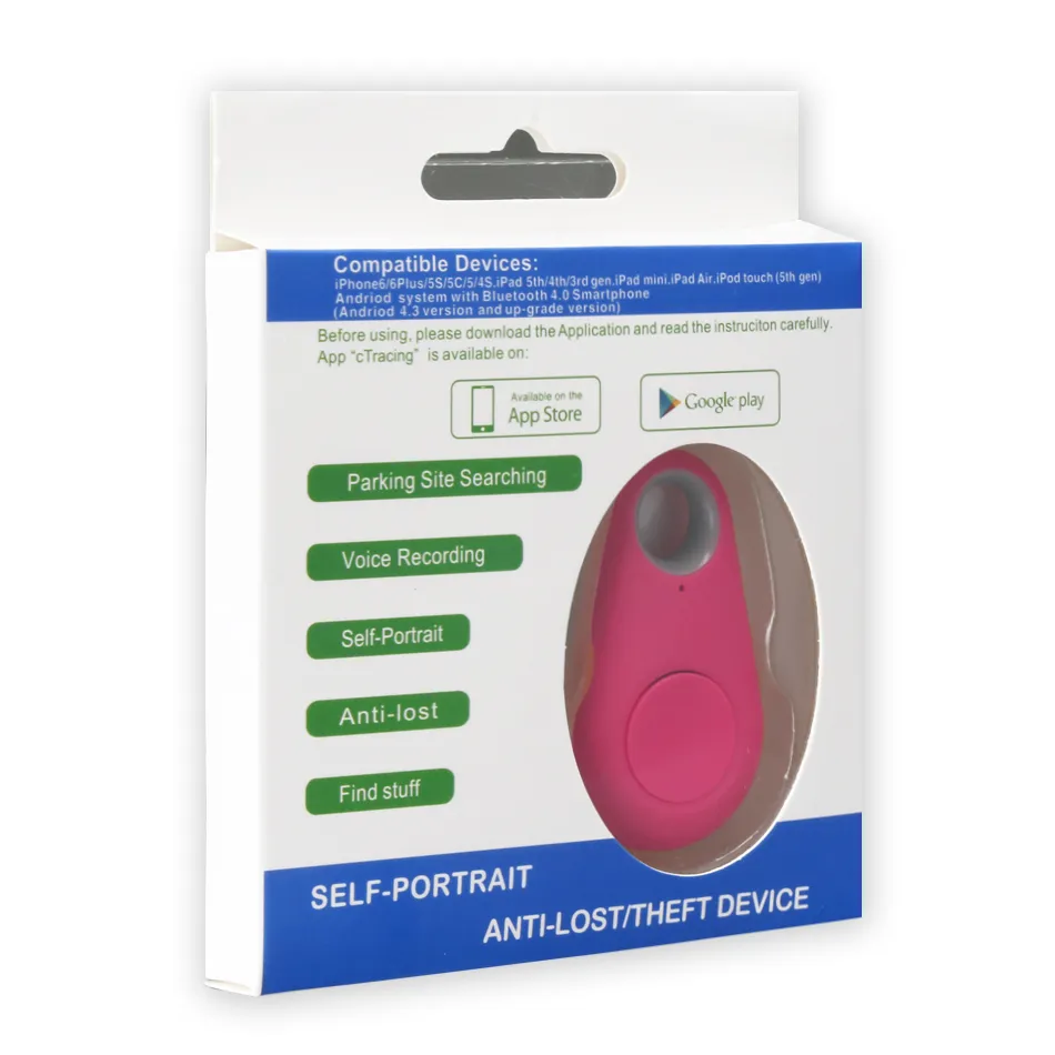 iTag Mini Bluetooth 4.0 GPS Tracker: Pet, Kids, and Item Locator with Anti-Lost Alarm - Retail Box