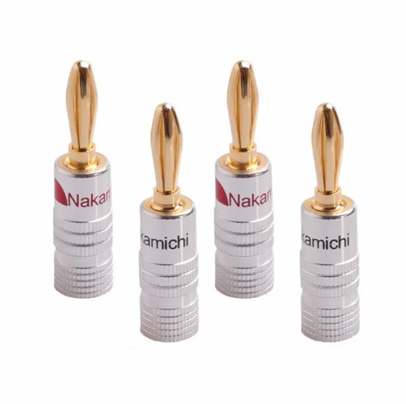 Bulk Pack of 500 Nakamichi Banana Plugs - 24K Gold-Plated Speaker Connectors