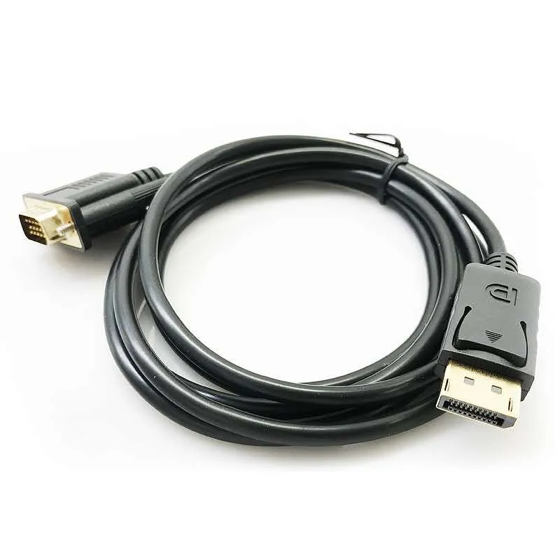 DisplayPort to VGA Adapter Cable, DP Male to VGA Male Converter Cable, 1080P DP to VGA Connector for MacBook, HDTV, Projector, PC