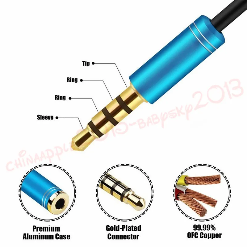 3.5mm Audio Splitter Cable, 1 Male to 2 Female Mic Y Splitter, AUX Splitter Cable for Computer, Laptop, Smartphone, Black