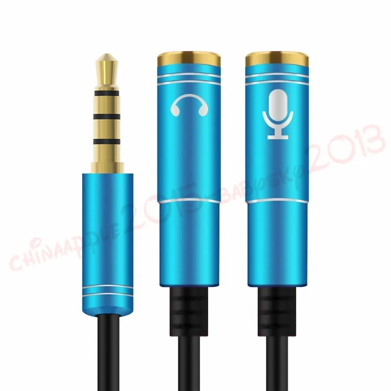 3.5mm Audio Splitter Cable, 1 Male to 2 Female Mic Y Splitter, AUX Splitter Cable for Computer, Laptop, Smartphone, Black