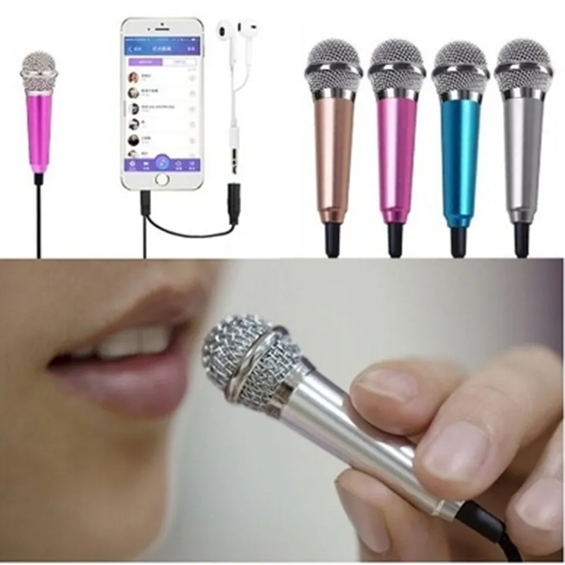 Mini 3.5mm Jack Lavalier Microphone, Professional Handheld Mic for iPhone Samsung Smartphone, Computer, Karaoke, Recording