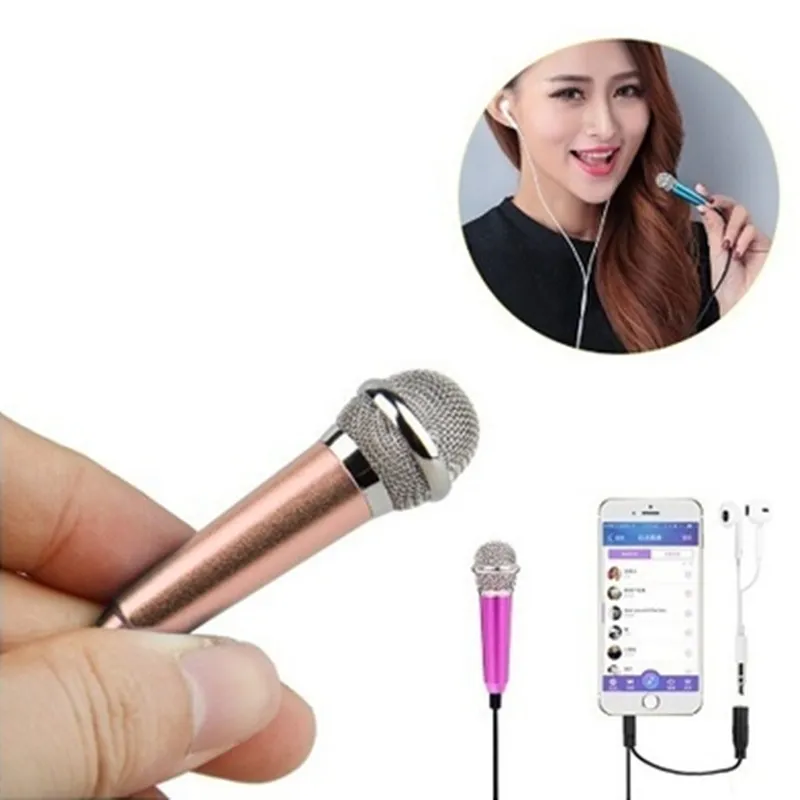 Mini 3.5mm Jack Lavalier Microphone, Professional Handheld Mic for iPhone Samsung Smartphone, Computer, Karaoke, Recording