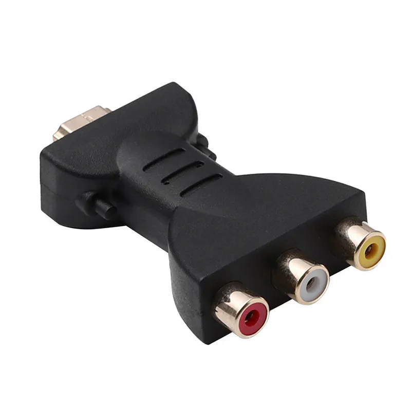 1080P HDMI to 3 RCA Male AV Converter Cable - HDMI-Compatible, RGB Audio Video Adapter Cord