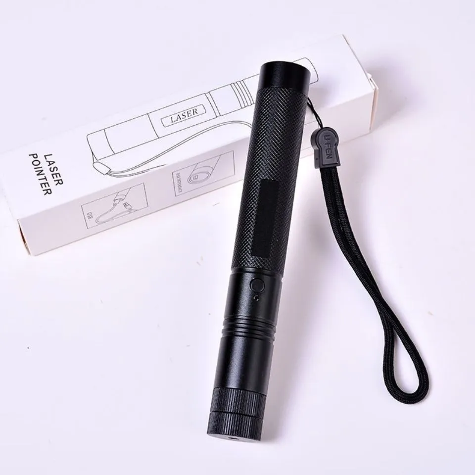 5MW High Power USB Rechargeable Red/Green/Purple Laser Pointer Pen with Single Dot Starry Burning Effect