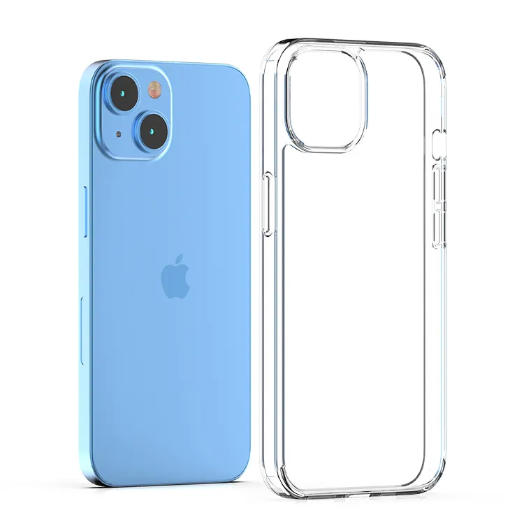 Clear Acrylic TPU Case for iPhone 7 to 15 Plus Pro Max, SE2 - 1.5mm Shockproof Transparent Protective Back Cover