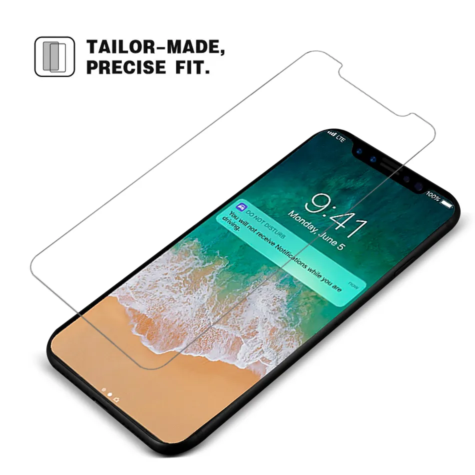 Tempered Glass Screen Protector for iPhone 15 14 13 12 11 Pro Max XS XR 7 8 Plus & LG Stylo 6, 9H Hardness, Oleophobic Coating, 0.33mm