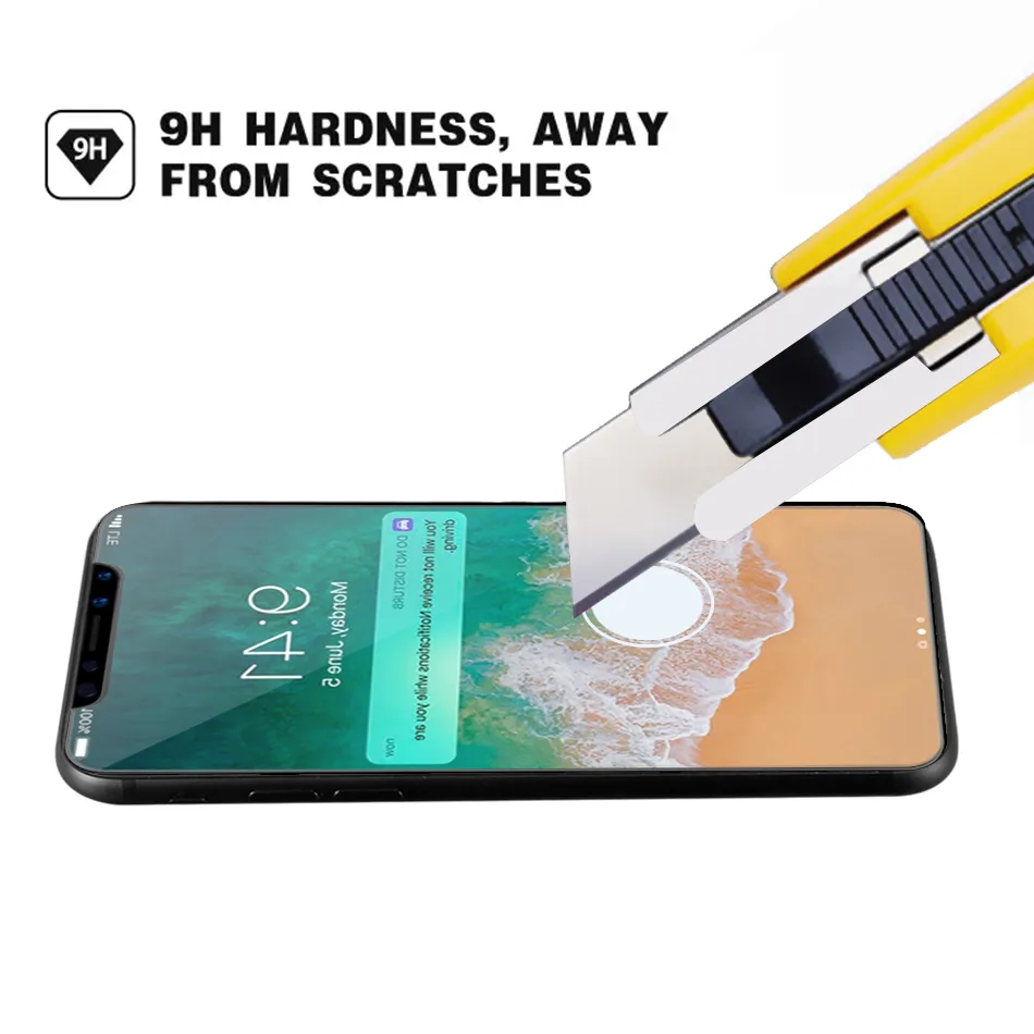 Tempered Glass Screen Protector for iPhone 15 14 13 12 11 Pro Max XS XR 7 8 Plus & LG Stylo 6, 9H Hardness, Oleophobic Coating, 0.33mm