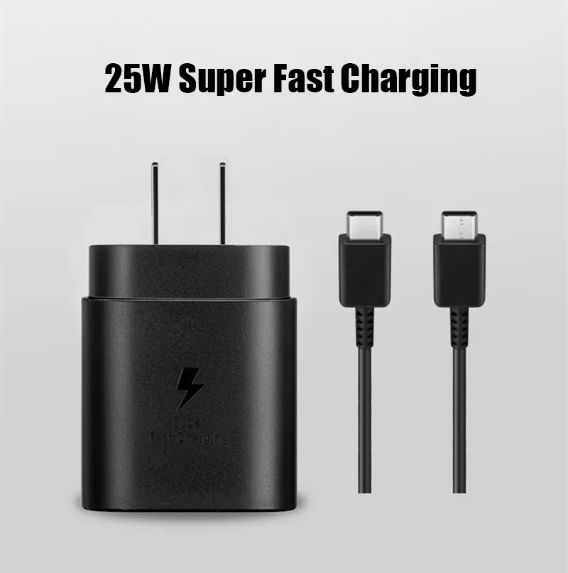 25W PD Charger Adapter for Samsung S23/S22/S21 Note, USB C Quick Charge PPS Socket US/EU, ZYCZ-93