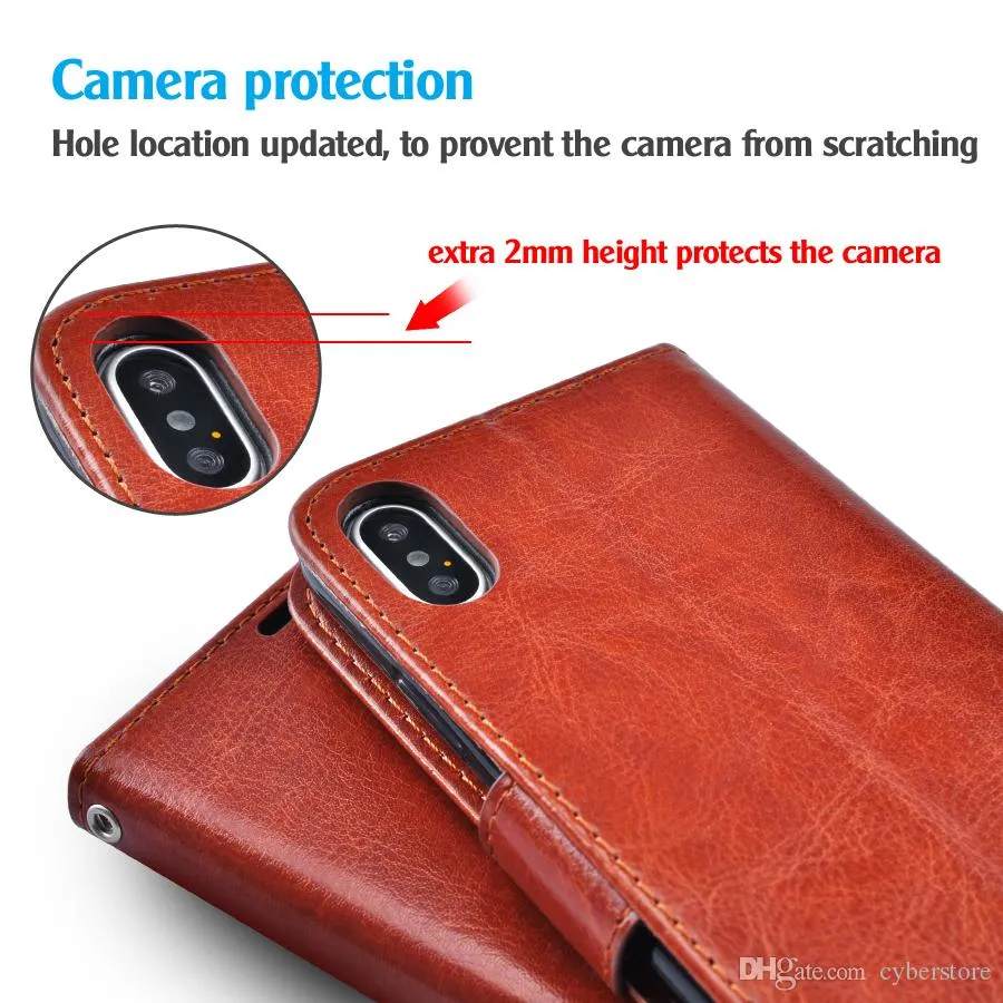 Luxury PU Leather Shockproof Phone Case with Transparent Back for iPhone 11 Pro Max, XS Max, XR, Samsung Note 10, and S10 Plus