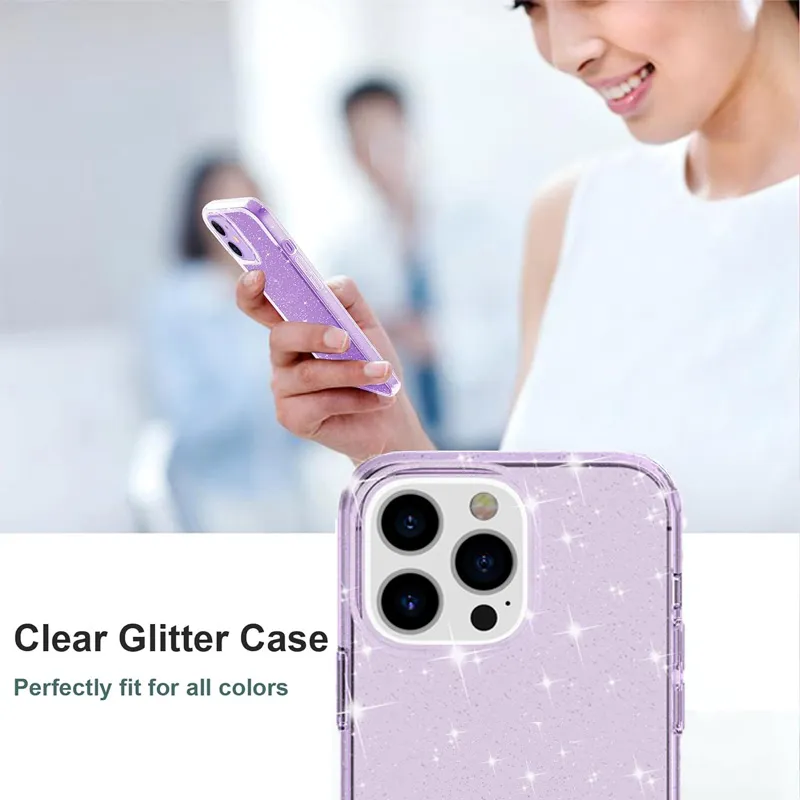 Glitter Sparkle Shockproof Protective Phone Cases for iPhone and Android