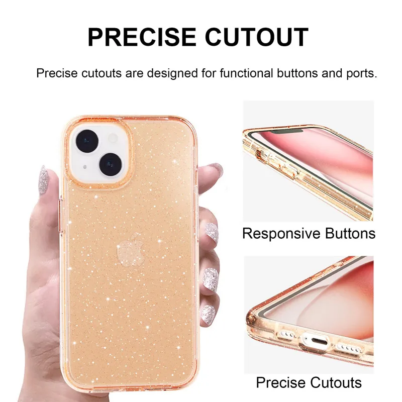 Glitter Sparkle Shockproof Protective Phone Cases for iPhone and Android