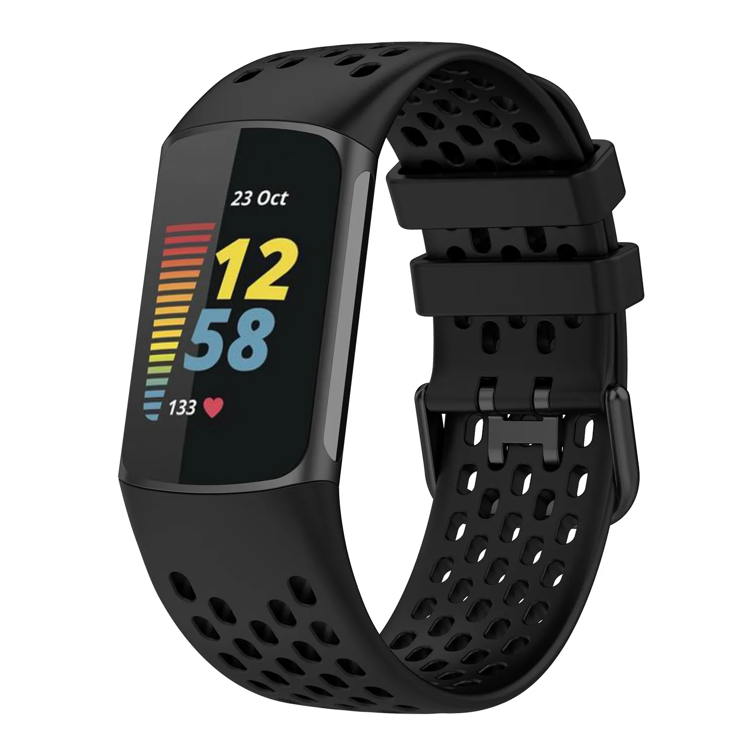 Fitbit Charge 5 Breathable TPU Wrist Band - Soft, Comfortable Strap for Fitbit Charge5 Smart Watch - Available in Small and Large Sizes