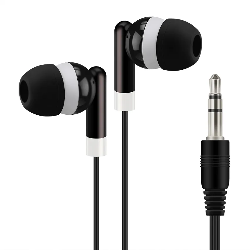 Bulk Disposable Earbuds - 3.5mm Plug, In-Ear Headphones for Schools, Museums, Concerts, MP3 & Mobile Phones