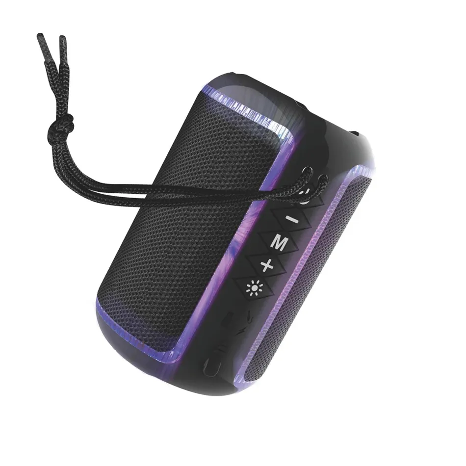 T&G TG291 Portable Wireless Bluetooth Speaker, Powerful Outdoor Bass HIFI Sound, with LED Light, Supports TF Card and FM Radio