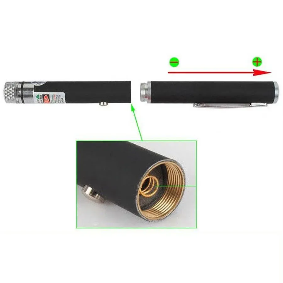 Green Laser Pointer Pen with Star Projector Cap - Dual Functionality, Portable Design