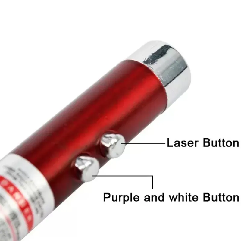 Mini 3-in-1 LED Laser Light Pointer Keychain Flashlight Torch Money Detector Light with 