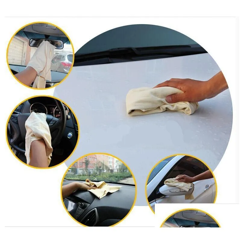 60x80cm auto towel care natural chamois leather cleaning genuine wash suede absorbent quick dry streak lint car 40cm 50cm 60cm glasses